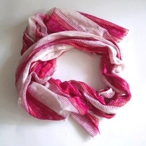 Womens Boho Hot Pink Lightweight Cotton Ikat Fashion Scarf